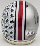 JAXON SMITH-NJIGBA AUTOGRAPHED OHIO STATE SILVER MINI HELMET BECKETT QR 203466