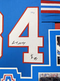 FRAMED HOUSTON OILERS EARL CAMPBELL AUTOGRAPHED SIGNED JERSEY PSA COA