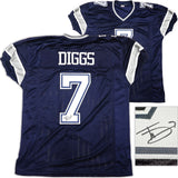 DALLAS COWBOYS TREVON DIGGS AUTOGRAPHED SIGNED BLUE JERSEY TRISTAR STOCK #233665