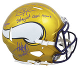 (3) Moss, Carter & Peterson Signed Flash F/S Speed Proline Helmet W/ Case BAS W