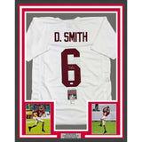 Framed Autographed/Signed Devonta Smith 33x42 Alabama College Jersey JSA COA