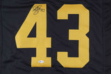 Troy Polamalu Signed Pittsburgh Steelers Jersey (Beckett COA) 8xPro Bowl Safety