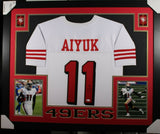 BRANDON AIYUK (49ers white SKYLINE) Signed Autographed Framed Jersey Beckett