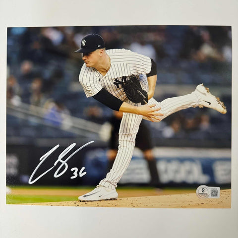 Autographed/Signed Clarke Schmidt New York Yankees 8x10 Photo Beckett BAS COA