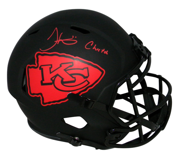 TYREEK HILL SIGNED KANSAS CITY CHIEFS FULL SIZE ECLIPSE HELMET JSA W/ CHEETAH