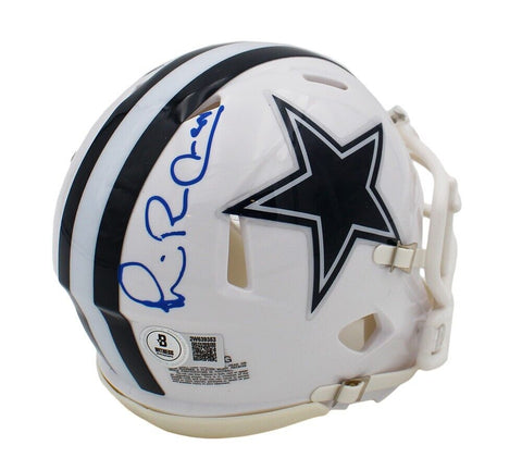 Michael Irvin Signed Dallas Cowboys Speed Alternate White NFL Mini Helmet