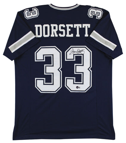 Tony Dorsett Authentic Signed Navy Blue Pro Style Jersey BAS Witnessed