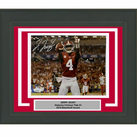 FRAMED Autographed/Signed JERRY JEUDY Alabama Crimson Tide 8x10 Photo JSA COA #9