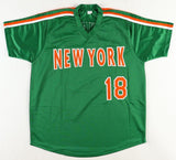 Darryl Strawberry Signed New York Mets St. Patrick's Day Green Jersey (JSA COA)