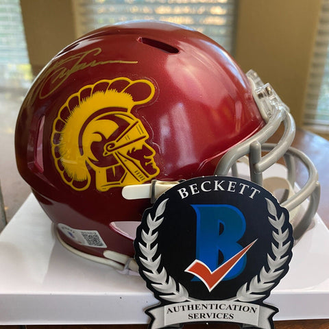 Lynn Swann Autographed Signed USC Trojans Mini Helmet Beckett