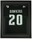 Brian Dawkins Signed Framed Custom Black Pro Style Football Jersey JSA ITP