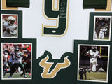 FRAMED USF BULLS QUINTON FLOWERS AUTOGRAPHED SIGNED INSCRIBED JERSEY JSA COA