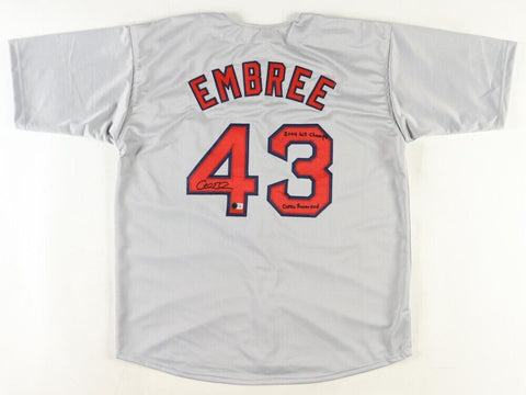 Alan Embree Signed Boston Red Sox Jersey 2xInscribed (Beckett) 2004 World Champs