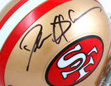 Deion Sanders Autographed San Francisco 49ers 64-95 Mini Helmet- Beckett W *Blk