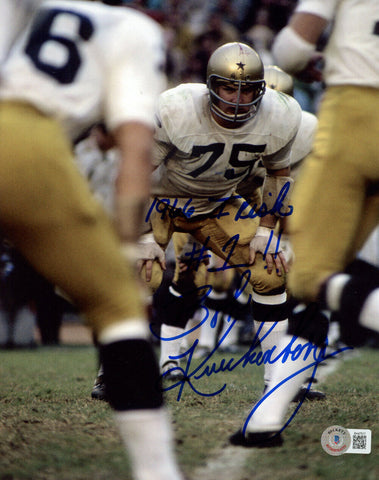 Bob Kuechenberg Signed Notre Dame 8x10 Photo 1966 Irish Beckett 46275