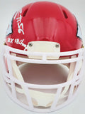 GEORGE KARLAFTIS AUTOGRAPHED CHIEFS RED MINI HELMET 2X SB CHAMPS BECKETT 224841