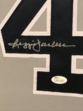 FRAMED REGGIE JACKSON AUTOGRAPHED SIGNED N.Y. YANKEES JERSEY JSA COA