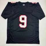 Autographed/Signed Michael Penix Jr. Atlanta Black Football Jersey Beckett COA