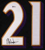 Mark Ingram Signed Baltimore Ravens Black Jersey (Beckett COA) 2xPro Bowl R.B.