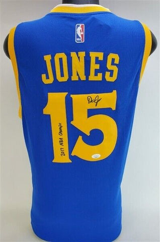 Damian Jones "2017 NBA Champs" Signed Golden State Warriors Jersey (JSA COA)