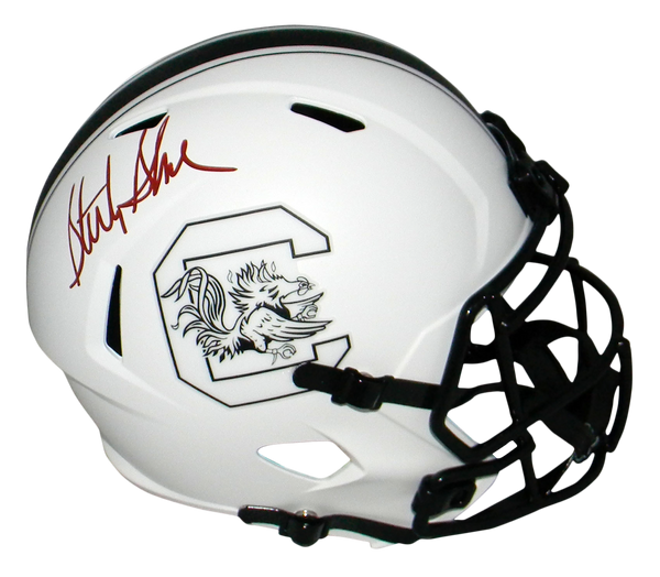 STERLING SHARPE SIGNED SOUTH CAROLINA GAMECOCKS FULL SIZE LUNAR HELMET BECKETT