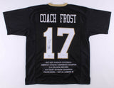 Scott Frost Signed Central Florida Golden Knights Career Stat Jersey Beckett UCF