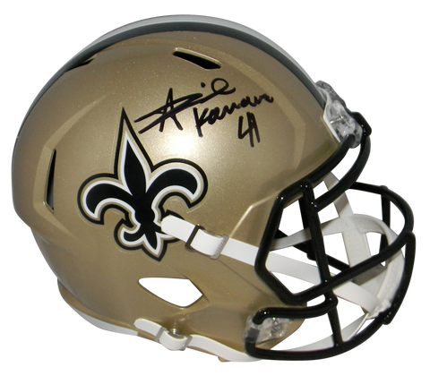 ALVIN KAMARA AUTOGRAPHED NEW ORLEANS SAINTS FULL SIZE SPEED HELMET BECKETT