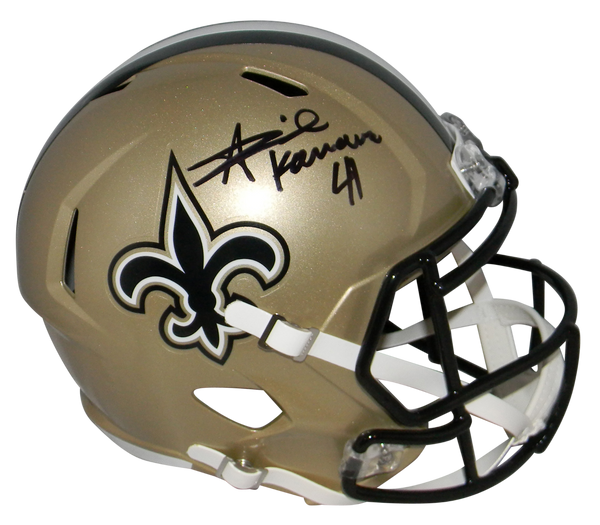 ALVIN KAMARA AUTOGRAPHED NEW ORLEANS SAINTS FULL SIZE SPEED HELMET BECKETT