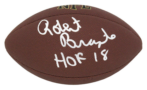 Robert Brazile (Oilers) Signed Wilson Super Grip F/S NFL Football w/HOF'18 - SS