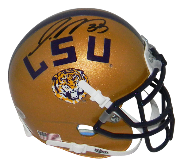 JAMAL ADAMS AUTOGRAPHED SIGNED LSU TIGERS GOLD MINI HELMET BECKETT