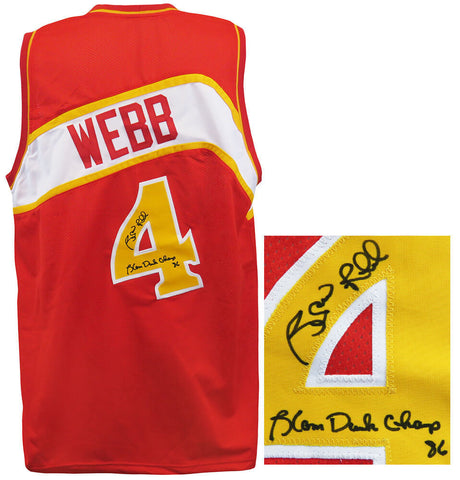 Spud Webb Signed Red T/B Custom Basketball Jersey w/Slam Dunk Champ '86 (SS COA)