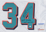 Ricky Williams Signed Miami Dolphins Jersey "Split Blunts, Not Carries"(PSA COA)