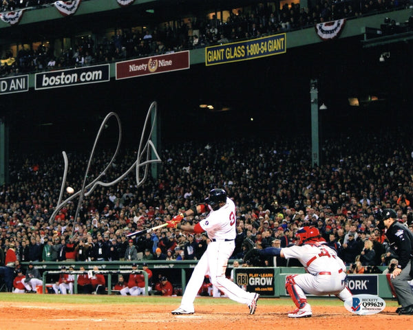 David Ortiz Autographed Boston Red Sox 2013 World Series 8x10 Photo Beckett