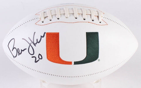 Bernie Kosar Signed Miami Hurricanes Logo Football (Radtke) Cleveland Browns Q.B