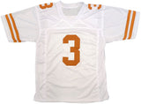 Quinn Ewers Texas Signed White Football Jersey BAS