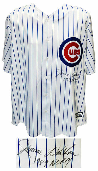 Jerome Walton Signed Cubs Majestic White Pinstripe Replica Jersey w/ROY (SS COA)