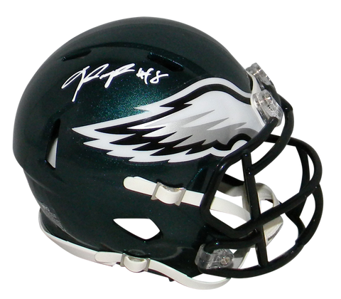 JALEN REAGOR AUTOGRAPHED SIGNED PHILADELPHIA EAGLES SPEED MINI HELMET BECKETT