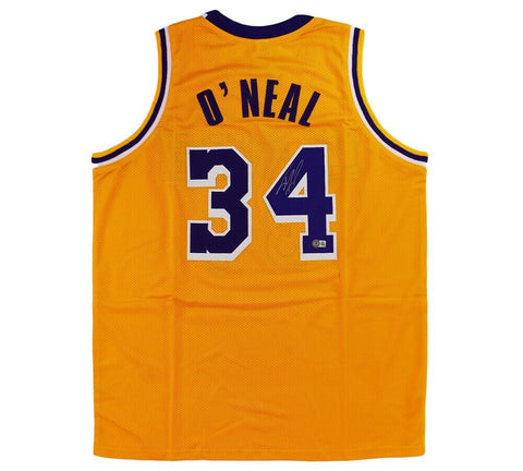 Shaquille O'Neal Signed Los Angeles Custom Yellow Jersey