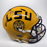 JUSTIN JEFFERSON AUTOGRAPHED SIGNED LSU TIGERS FS REPLICA HELMET BECKETT VIKINGS