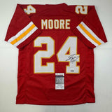 Autographed/Signed Skyy Moore Kansas City Red Football Jersey JSA COA