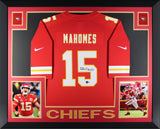 Patrick Mahomes Autographed Kansas City Chiefs Nike Game Framed Jersey Beckett A