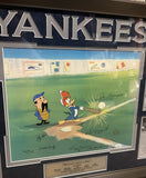 Walter Lantz Reggie Jackson Joe DiMaggio Yogi Berra Phil Rizutto Signed Art