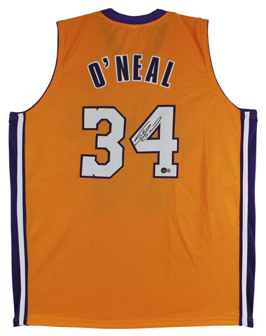 Shaquille O'Neal Authentic Signed Yellow Pro Style Jersey Autographed BAS