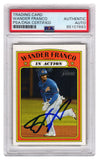 Wander Franco Signed 2021 Topps Heritage In Action Baseball Card #188 -(PSA/DNA)