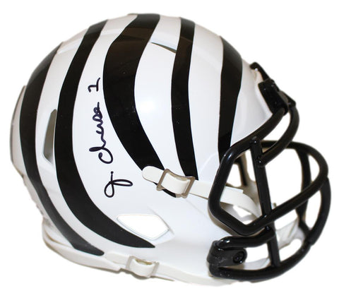 Ja'Marr Chase Autographed Cincinnati Bengals 22 Alt Mini Helmet Beckett 38207