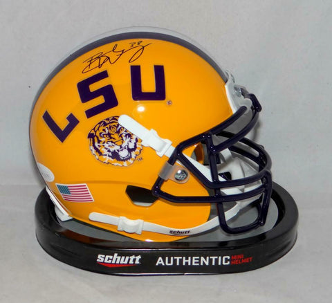 Brad Wing Signed LSU Tigers Schutt Yellow Mini Helmet - JSA Witness Auth *black*