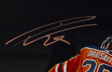 Leon Draisaitl Signed Framed Oilers Home Jersey 11x14 Spotlight Photo Fanatics