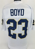 Tyler Boyd Signed Pitt Panthers White Jersey (TSE COA) Cincinnati Bengals W,R.