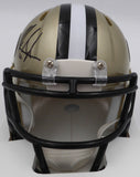 Mark Ingram Autographed Signed Gold Speed Mini Helmet Saints Beckett QR #WY81295