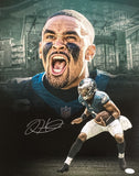 Jalen Hurts Signed 16x20 Philadelphia Eagles Running Collage Photo JSA